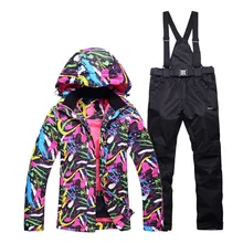 Корейский топ, брендовые теплые женские куртки для катания на лыжах, водонепроницаемые костюмы для сноуборда, куртки+ штаны, зимние костюмы с капюшоном