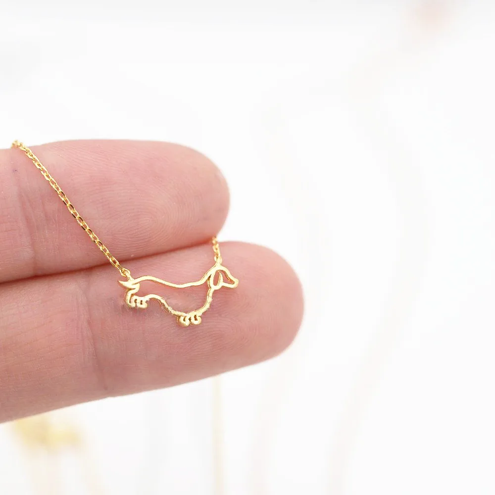 Trendy dachshunds pendant necklaces Dog frame Lovely animal series