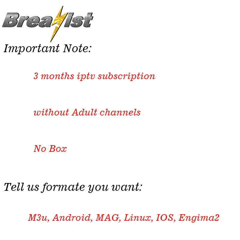 Breakist iptv подписка m3u 4 K для iptv Италия Португалия Франция Арабский испанский, Бразилия, Франция, Италия для android приставка - Цвет: 3 months no hot