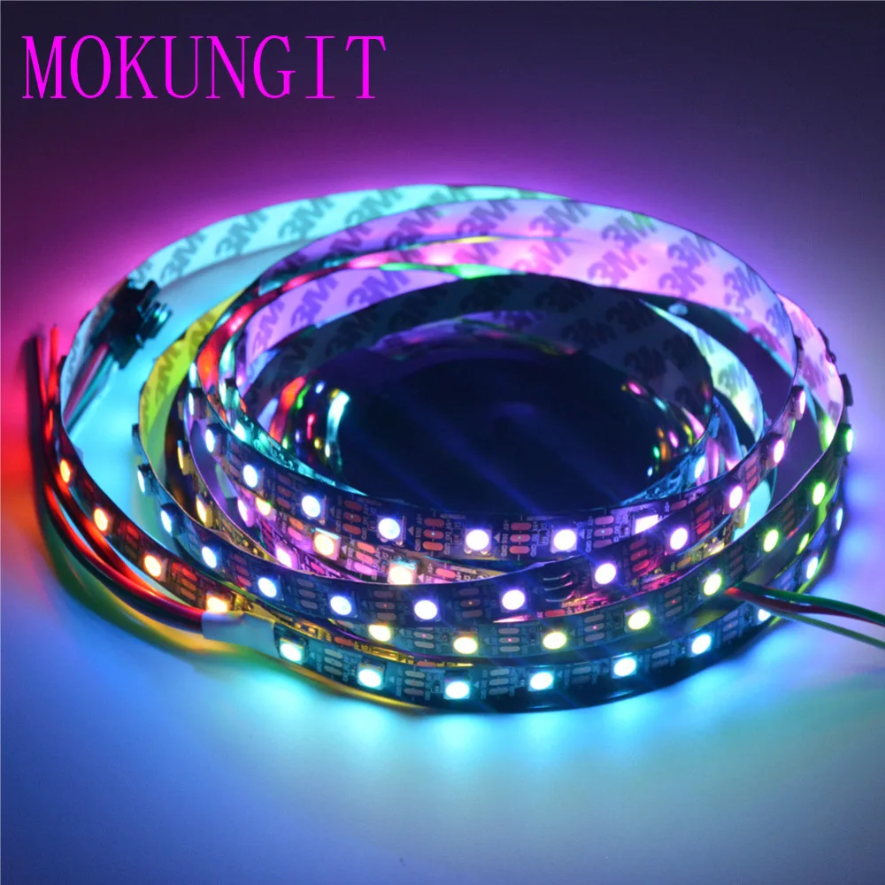 10x5 м SK6812 (аналогичен WS2812B)RGBW (RGB + теплый белый/холодный белый) 4 в 1 чип 60