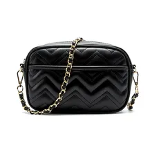 Женские сумки-мессенджеры на цепочке, маленькие сумки через плечо из искусственной кожи для девочек, черные дизайнерские сумки на плечо, кошелек, карман для мобильного телефона, сумки