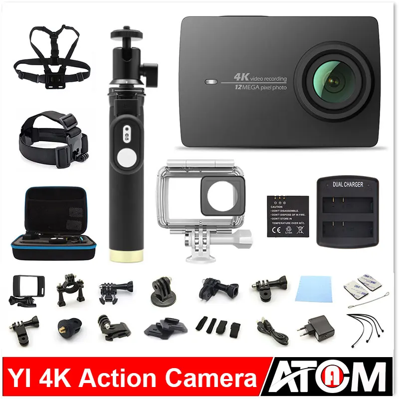  International Version! Original Xiaomi YI 4K Action Camera Ambarella A9SE Xiaoyi 2 Sports Camera 