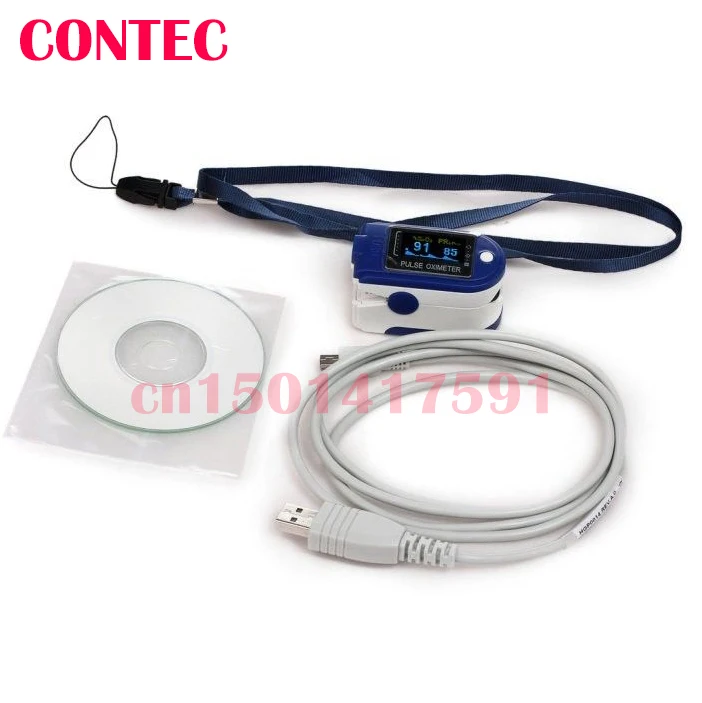 

CONTEC Pulse Oximeter 24 hours Recorder Spo2+USB+Software,CMS50D+ Blood Oxygen oximetro de dedo portatil