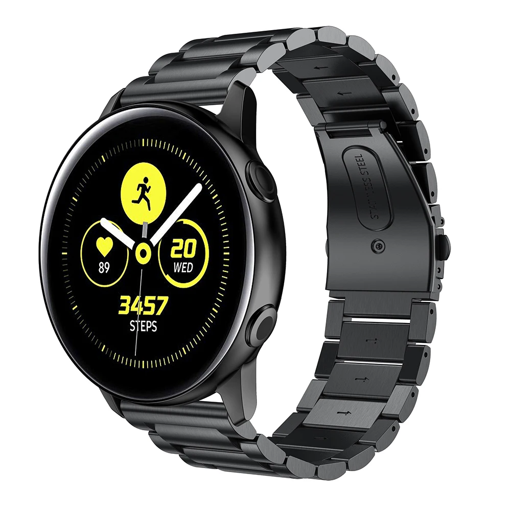 20 мм Galaxy Watch Active Band браслет из нержавеющей стали для samsung Galaxy Watch 42 мм ремешок gear Sport S2 классический ремешок для наручных часов