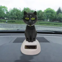 На солнечных батареях танцующее животное качающееся анимированное поплавок Танцующая игрушка автомобильный декор кошка автомобильные аксессуары разноцветный