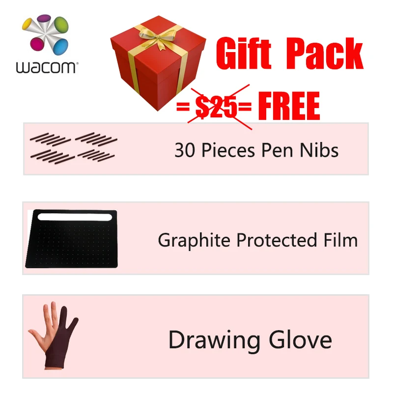 Wacom Intuos CTL-6100 Digital Tablet Graphic Drawing Tablets 4096 Pressure Levels + Free Software + Gift Packs