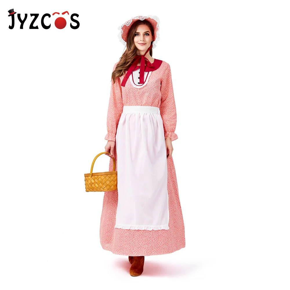 

JYZCOS California Idyllic Maid Costume 19th Century Colonial Period Clothing Theatre Costume Halloween Party Cosplay Costume