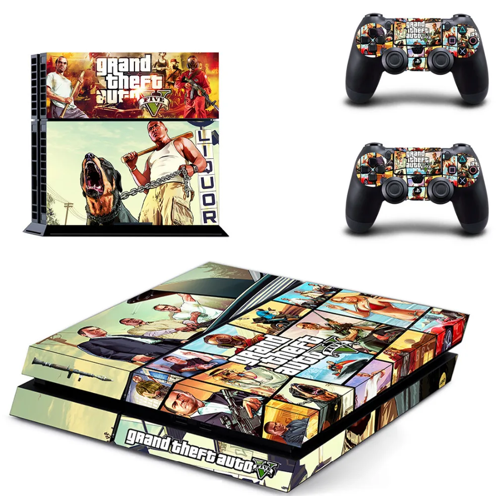 Игра Grand Theft Auto V GTA 5 PS4 переводная картинка наклейка для Sony PlayStation 4 консоли и 2