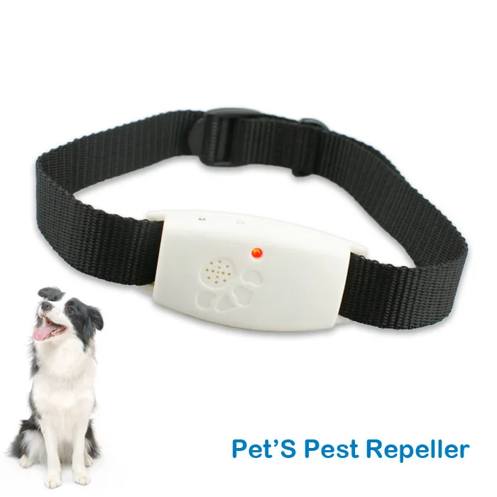 Free Shipping Dog Pet flea repellent collar ultrasonic bark stop