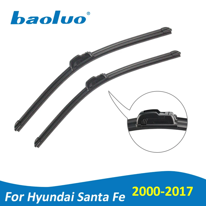BAOLUO Wiper Blades For Hyundai Santa Fe 26''+14'' 2000 2017 Natural