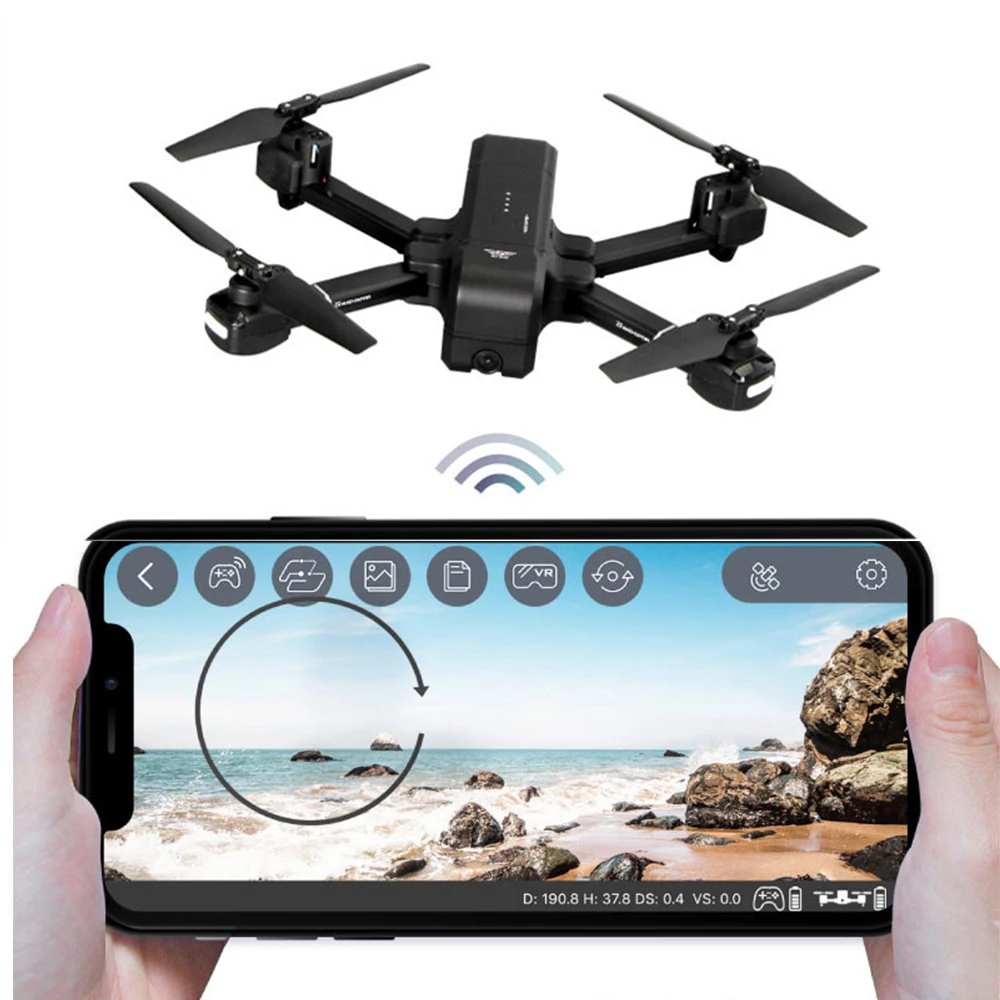 Дрон SJRC Z5 с камерой 1080P GPS 2 4G/5G Wifi FPV RC вертолет Квадрокоптер Follow Me