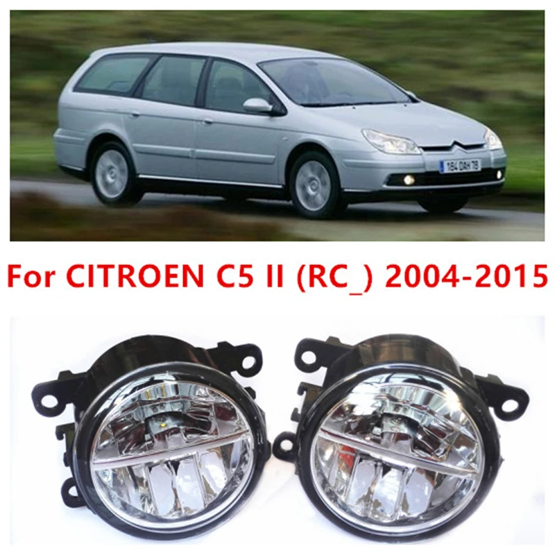 ФОТО For CITROEN C5 II (RC_) 2004-2015  10W Fog Light LED DRL Daytime Running Lights Car Styling lamps
