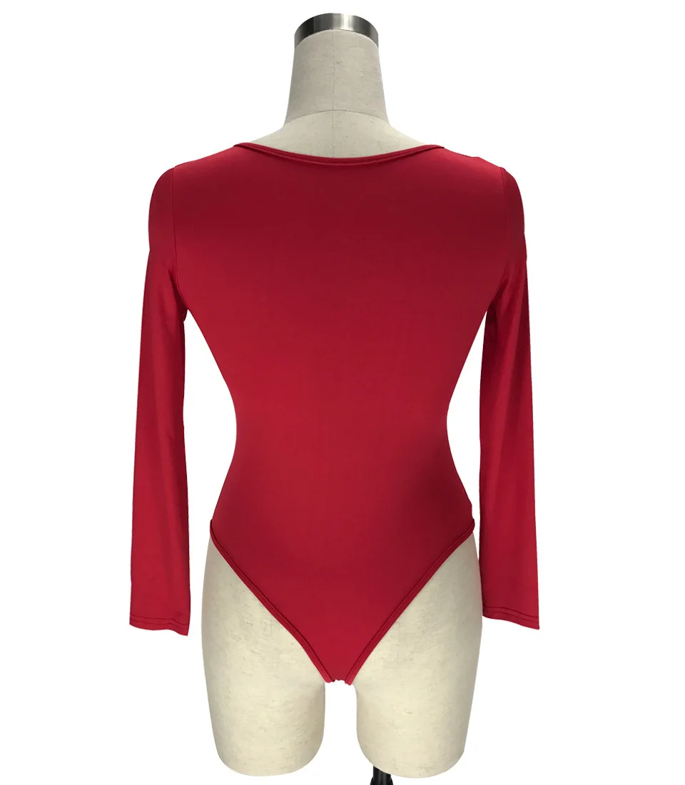 mesh bodysuit New Women's Long Sleeve Round Neck Sexy Romper Women Sexy Bodysuit S-3XL Plus Size Jumpsuits for Women Stripper BodySuit AR014 white long sleeve bodysuit