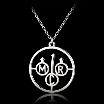 

MOCHUN New Fashion Vintage Silver Rock Band MCR My Chemical Romance Pendant Necklace Choker Necklace for Fans-30