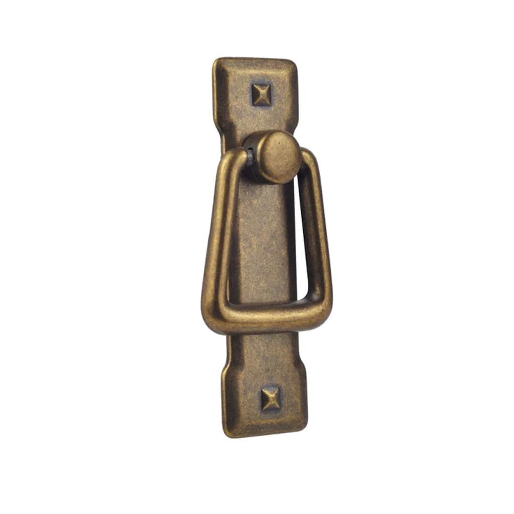 Vintage Kitchen Cabinet Cupboard Dresser Door Drawer Drop Ring Pull Handles Knobs + Screw