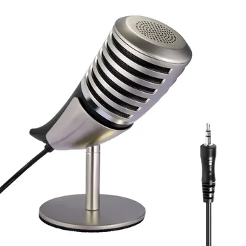 

Neewer Desktop Horn Microphone+Metal Stand+Carry Case Plug-and-Play for Windows Linux/Mac OS Systems for Sound Record/YouTube