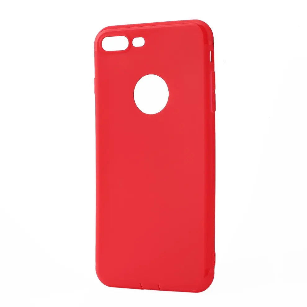 

8pcs Red Anti-fall Silicone Matte Back Cover Shockproof Protective Phone Case Shell For iPhone 7 Plus