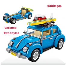 LWKO Mini Bloco de Campeões de Corrida Modelo de Carro Besouro Velocidade Variável 2 EM 1 Legoe Bricks Blocos Crianças Brinquedos Para presente das crianças