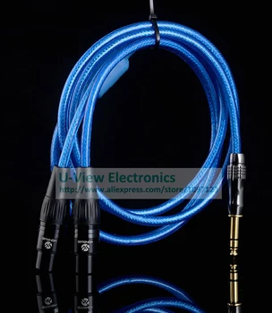 

2M Advanced Pure Copper 6.35MM Stereo Male to Dual MIC XLR 3Pin Female Plug Audio Cable With Magnetic Ring/Free Shipping/1PCS