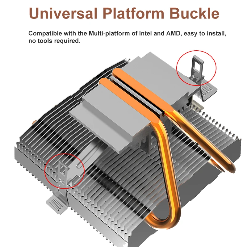 Aigo кулер для процессора 90 мм вентилятор охлаждения 2 Heatpipe cpu вентиляторы 3Pin PC охлаждения радиатора для LGA/775/1156/1366/AM4/AM3/AM2+/AM2