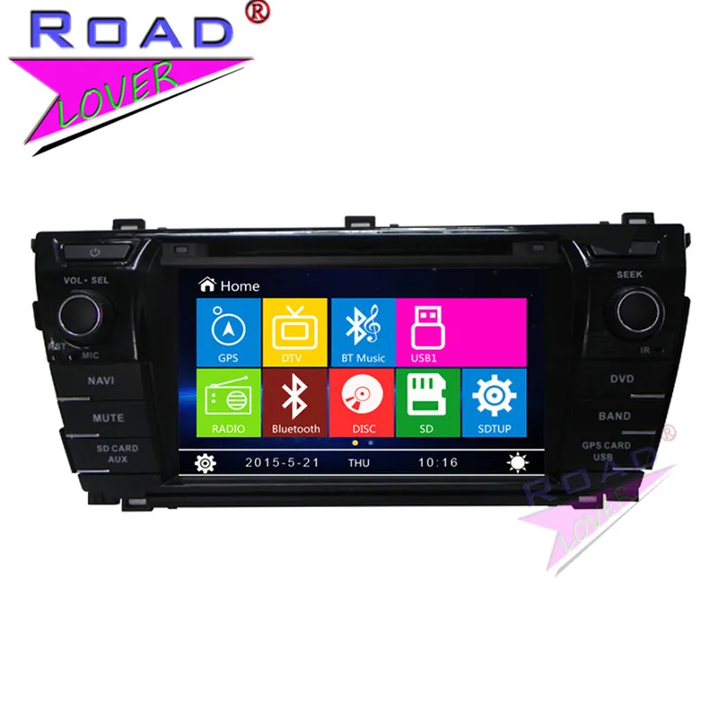 Автомобильный медиацентр TOPNAVI Wince 6 0 2 Din 7 дюймов dvd-плеер для Toyota Corolla 2014 стерео GPS