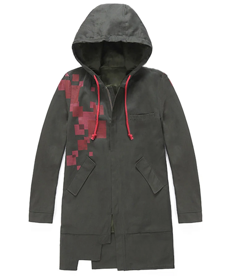 Billige Super Danganronpa 2 Komaeda Nagito Jacke Armee Grün Farbe Mantel Cosplay Kostüm Kleidung Kleidung Cos Graben
