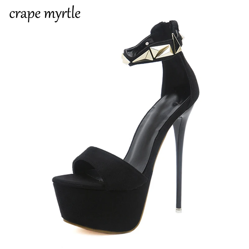 

strappy heels women sandals ankle strap heels women fetish high heels elegant shoes woman platform sandals studded heels YMA228
