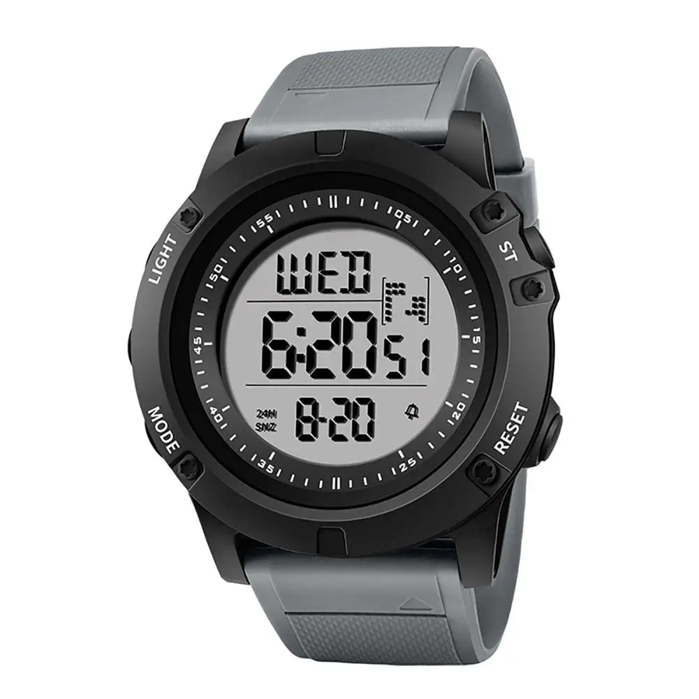 

Outdoor Hiking Waterproof Backlight Sports Digital Men Military Electronics Wrist Watch Stopper Alarm Relojes