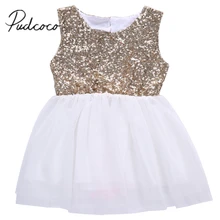 Новое поступление, летнее модное повседневное блестящее платье принцессы для маленьких девочек платье с цветочной лентой и бантом