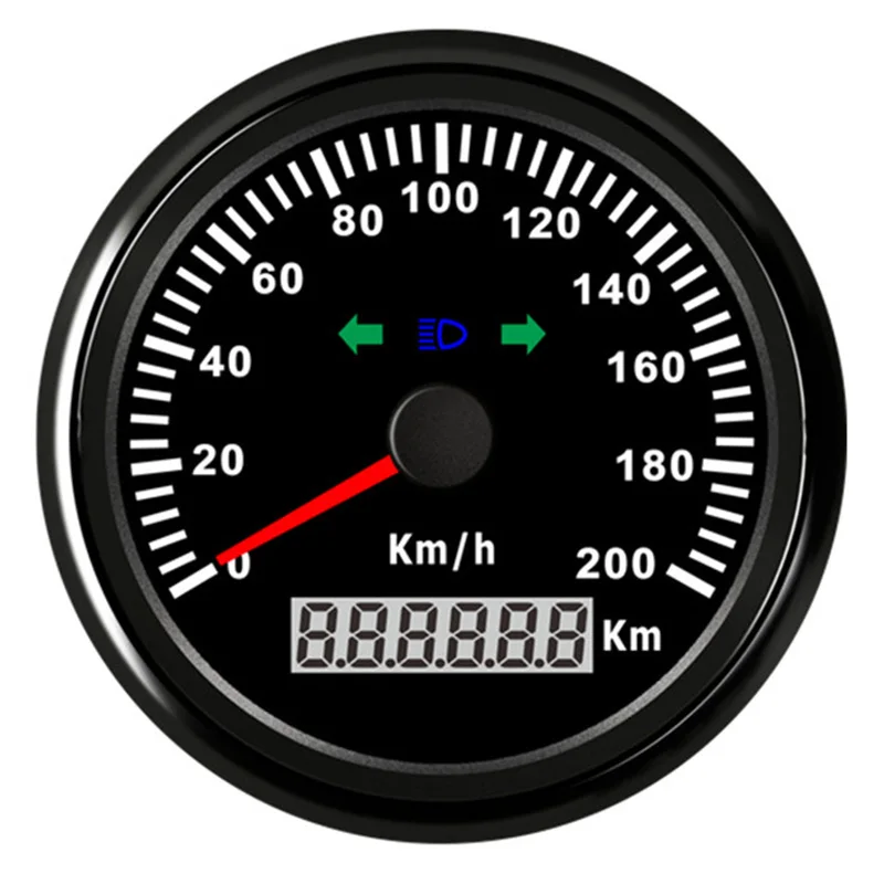 No GPS function 120/200kmh цифровой спидометр для автомобиля лодка, судно яхты с подсветкой водонепроницаемый ранг IP67 - Цвет: No GPS function