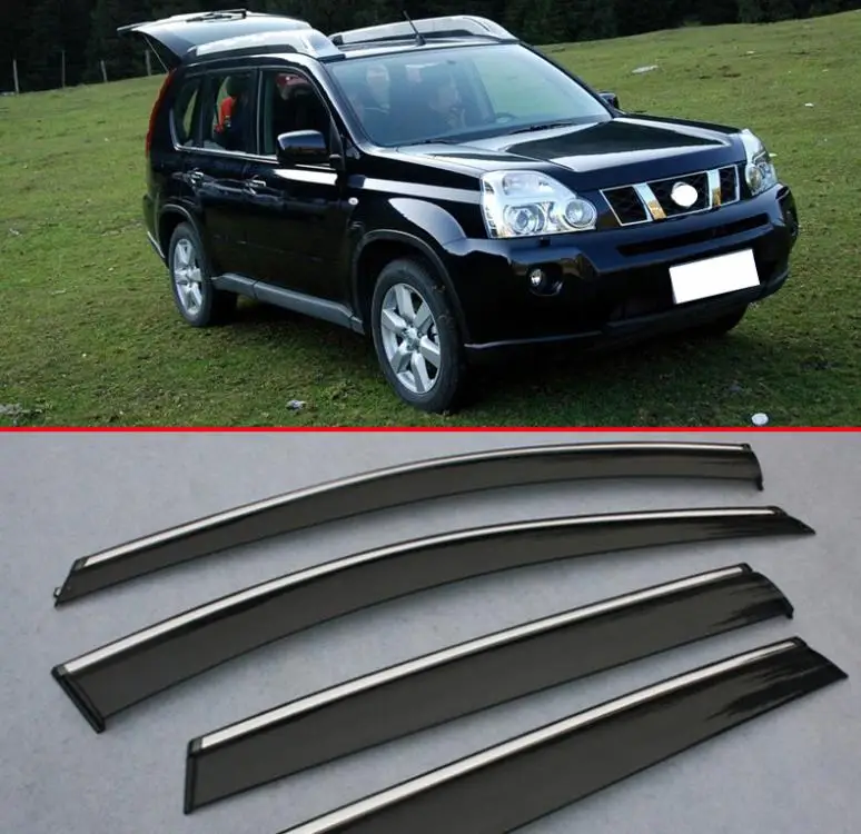 Для Nissan X-Trail 2008 2009 2010 2011 2012 2013 окно Ветер Дефлектор козырек Дождь/Защита от солнца гвардии Vent 4p