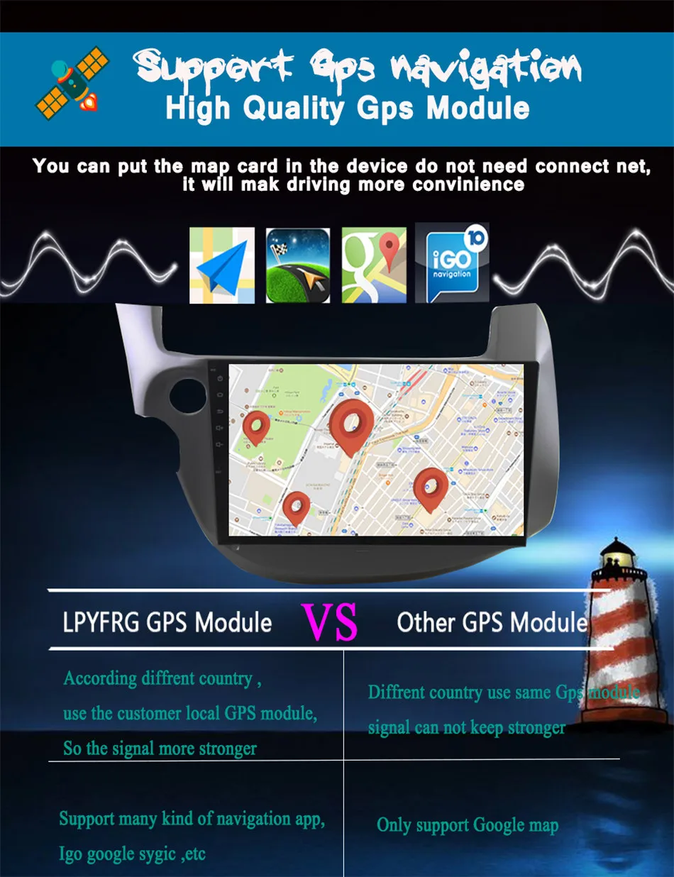 Discount IPS 10.1" Octa 8 core 2G RAM 32 ROM 2 din Android 9.0 Car DVD GPS Navi For Honda fit 2007 2008 2009 2010 2012 13 Tape Recorder 6