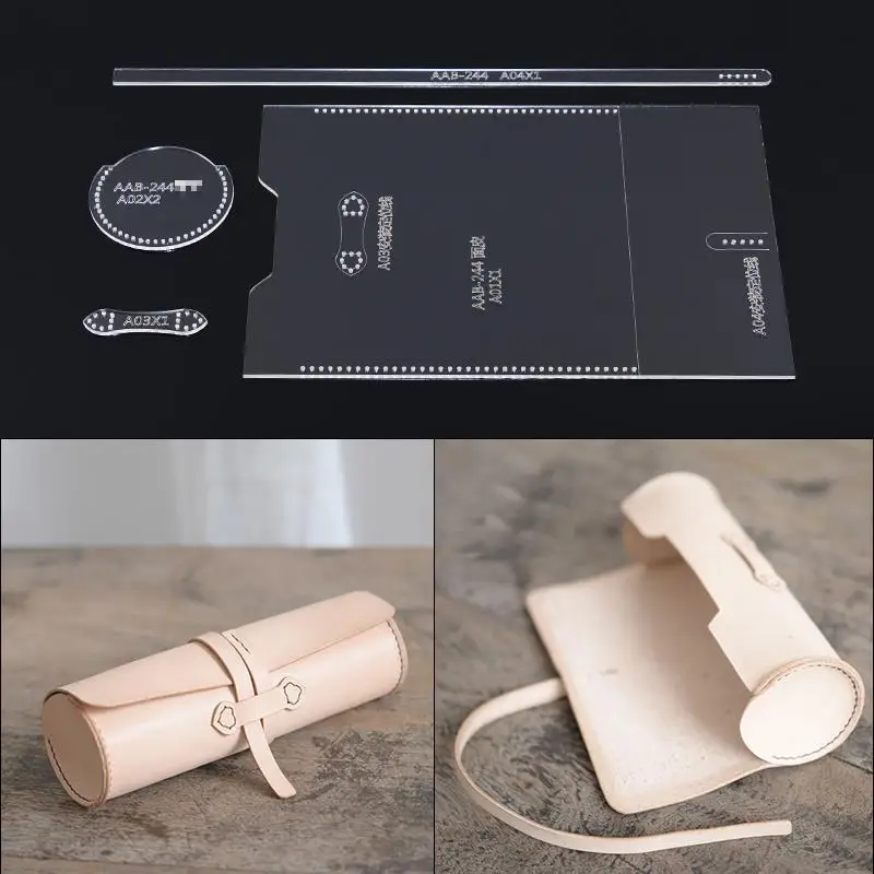 

Manual Leather Diy Drawings Acrylic Laser Cutting Template Zipper Pen Cartridge