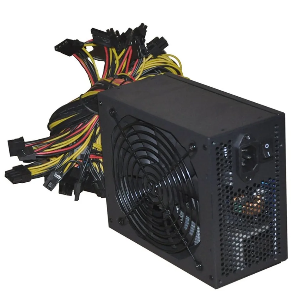Professional 1800W Max Mining Machine Power Supply For ATX For Gold Mining For ETH For BTC For Ethereum Support Up To 6 GPU