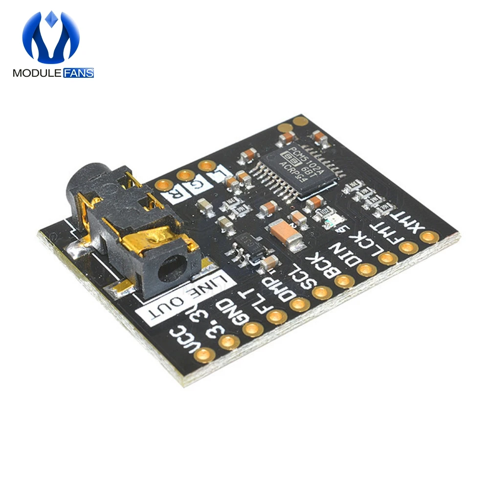 Звуковая карта для Raspberry Pi pHAT I2S модуль интерфейса IIC PCM5102 звуковая плата со