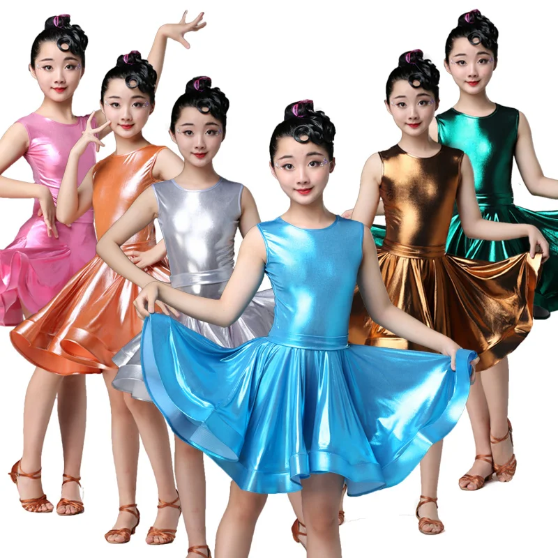 

Girls Latin dance skirt children's new style exercise clothes competition performance costume latin competition dress for girls