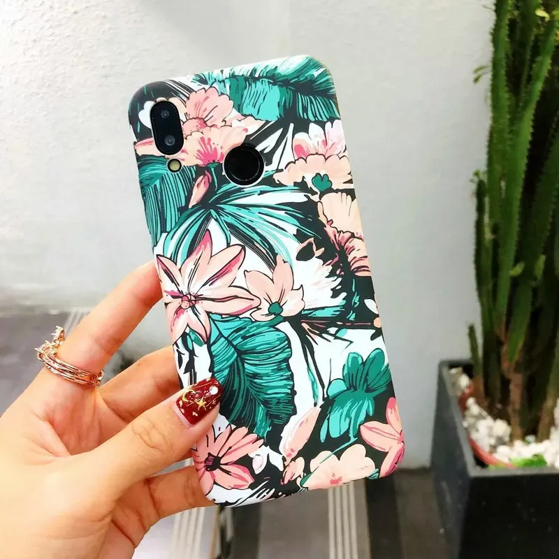 

3D Floral Case For Huawei Nova 3i Case Full Protective Hard Cases Cover Coque Honor 10 P20 Lite Nova 3e Fundas Case P 20 Pro
