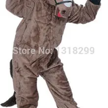 Талисман коричневый костюм коня-маскота нарядное платье модный на заказ костюм маскарадные костюмы маскот тема карнавал наборы костюмов