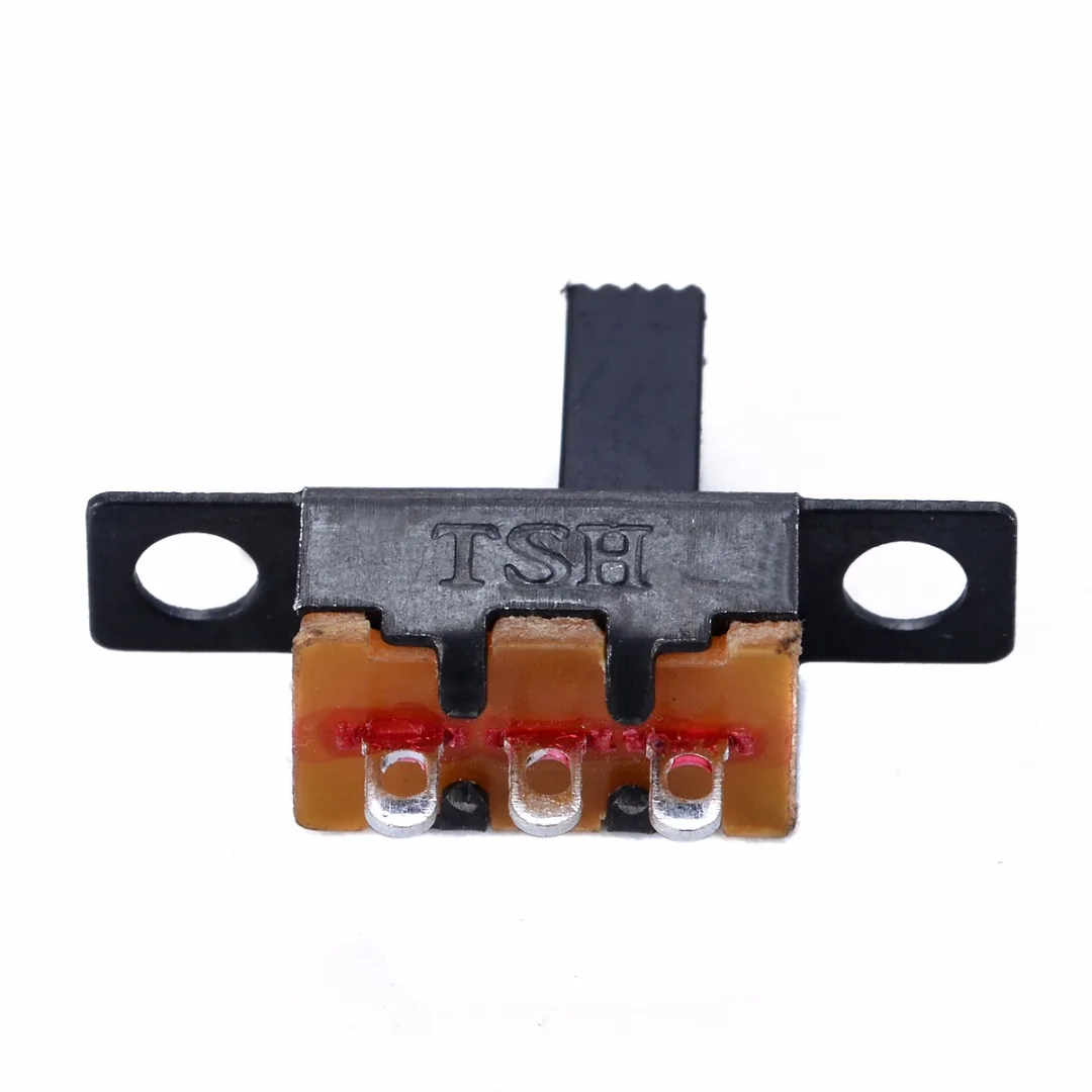 10pcs Black Small SPDT Switch Durable ON-Off Miniature Slide Toggle Switches DIY Power Electrical Component 100V 2A Mayitr