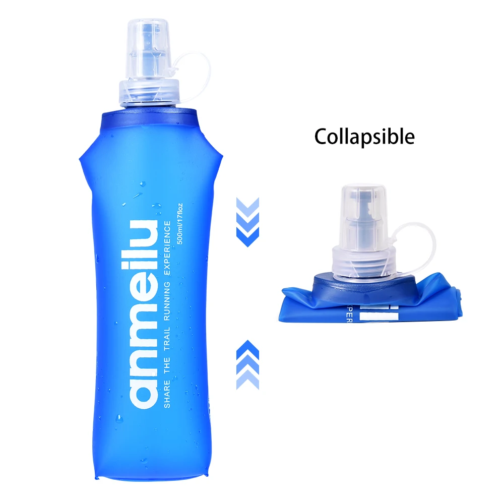 250ML/500ML Outdoor Water Bag Soft Drinking TPU Soft Flask Water