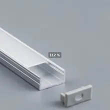 2,5 м/шт. 150 м/лот высококачественный алюминиевый профиль для светодиодной ленты длиной 250 см и поликарбоната Опал/прозрачная крышка торцевые крышки