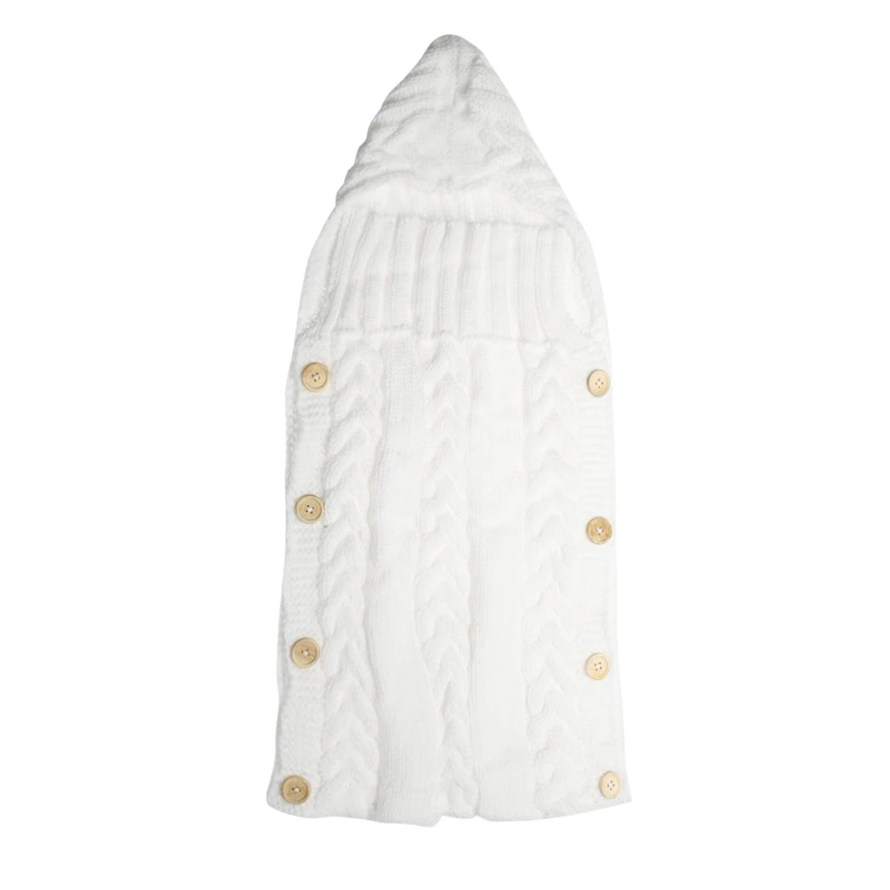 Теплая шерстяная пеленка для младенцев, вязаная крючком толстовка с капюшоном, Пеленальное Одеяло, спальный мешок - Цвет: as shown