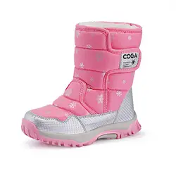 Новая зимняя детская обувь Кожа босиком сапоги Детские ботинки снега бренд для мальчиков и девочек резиновая модные кроссовки