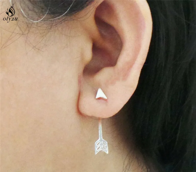 minimalist climber earrings