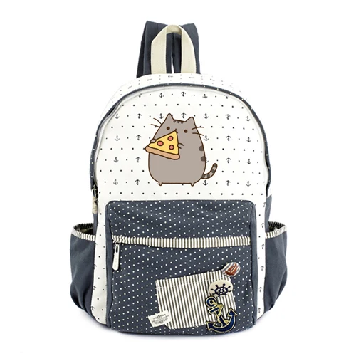 Fat Cat/Neko Atsume рюкзак для девочек-подростков, школьные сумки с кошками на заднем дворе, повседневный рюкзак, Мультяшные школьные рюкзаки - Цвет: 4