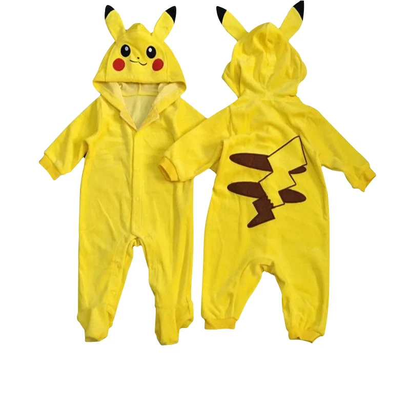 

Toddler Infant Pokemon Go Team Mystic Baby Romper Pikachu Long sleeve Spring/Autumn clothing Boy Jumpsuit Infant Toddler Costume