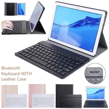 

PU Leather Bluetooth Keyboard Cover For Huawei MediaPad T5 10 AGS2-W09/L09/L03/W19 Honor Pad 5 10.1" Shockproof Keyboard Case