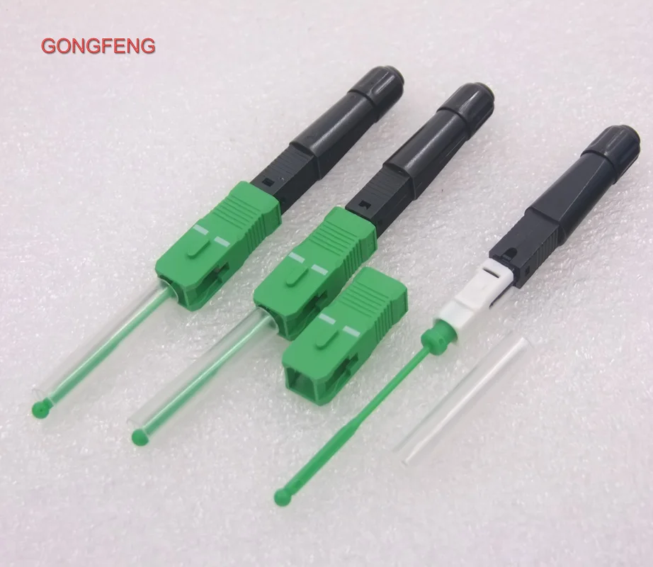 Gongfeng 100 шт. Новый SCPC APC термоплавкий Тип Волокно оптического быстрый разъем Telecom FTTH быстрый разъем Бесплатная доставка в Россию