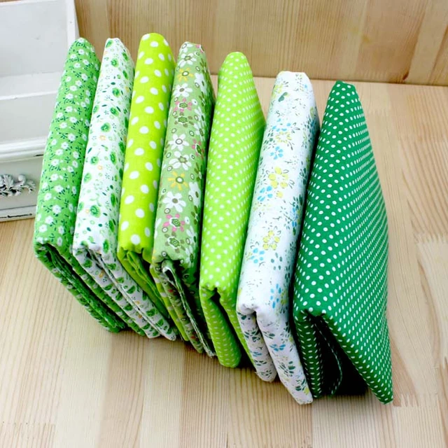  Tela de acolchado  Tela de algodón verde serie de retales de  tela para retazos de tela para niños ropa de cama 3 piezas/lote 19.7 x 15.7  in-39.4 x 63.0 in