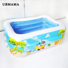 Портативный надувной бассейн для плавания, для улицы, Детская ванна, игровая площадка, пластиковый принт, водонепроницаемый бассейн 120x90x30 см